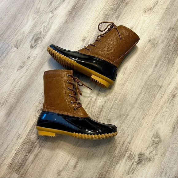 JBU BY JAMBU WMNS Chocolate Waterproof Maplewood Round Toe Lace-Up Duck Boots - Picture 1 of 7